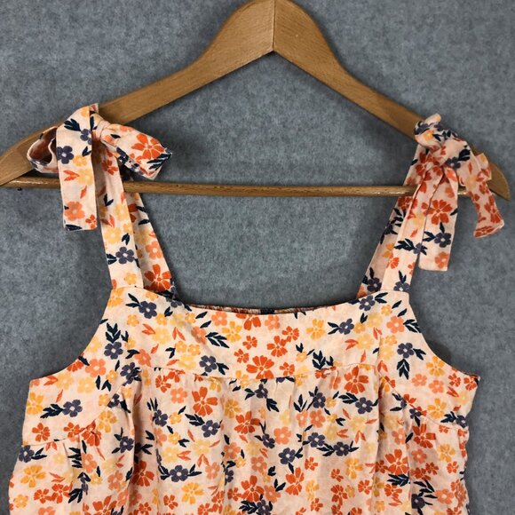 Sonoma Floral Tank Top Tie Shoulder Size Large - Picture 4 of 6